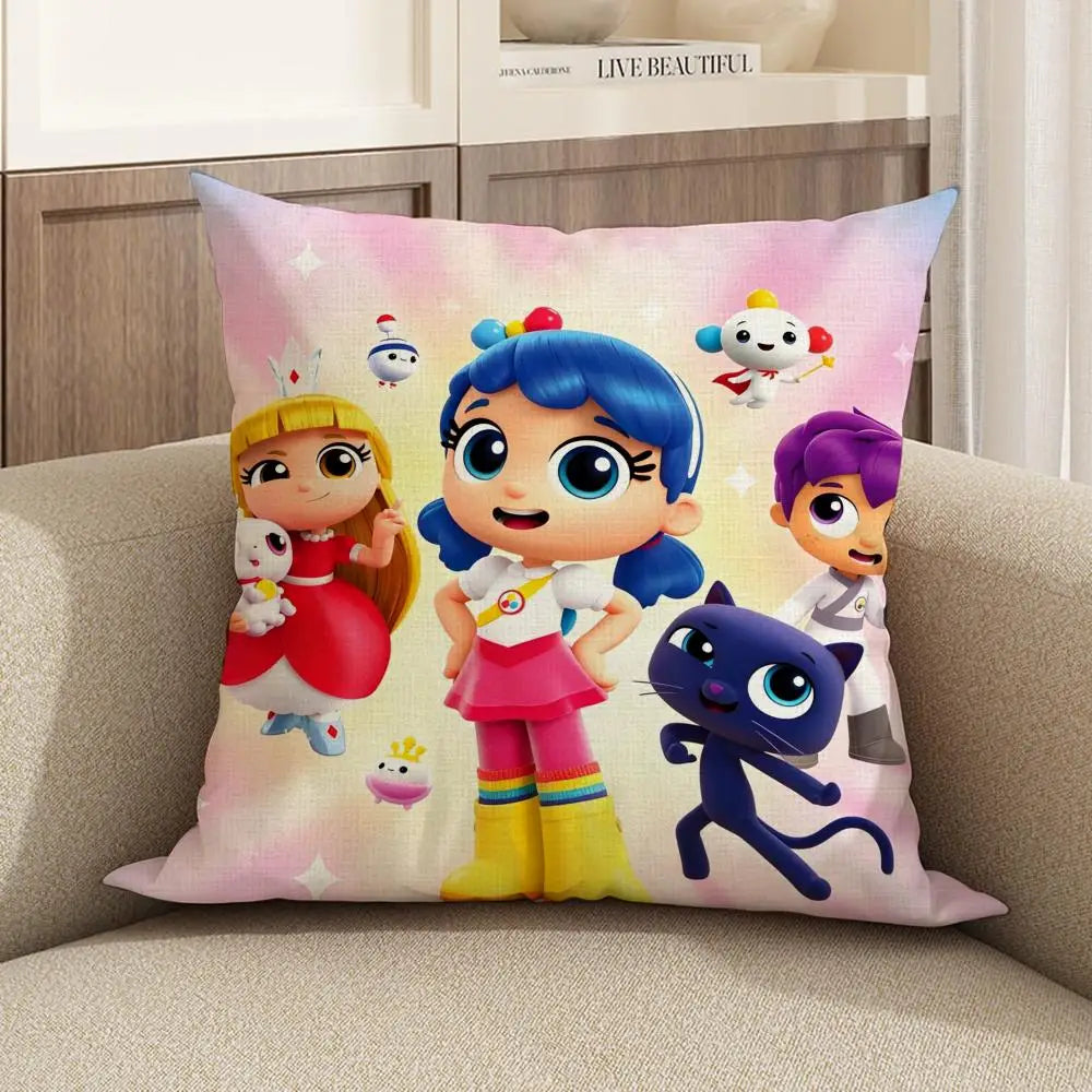Rainbow Kingdom Linen Cushion Cover | Sofa & Bedroom Decor Linen Cushion Cover Axl White6 60X60cm