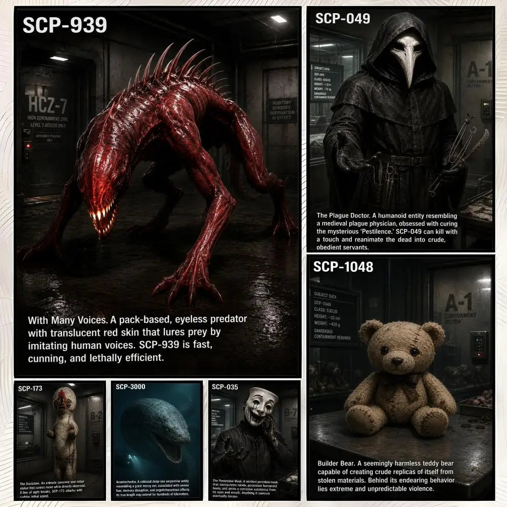 SCP Foundation Wall Poster – Self-Stick HD Waterproof Wall Art Wall Art Poster Axl
