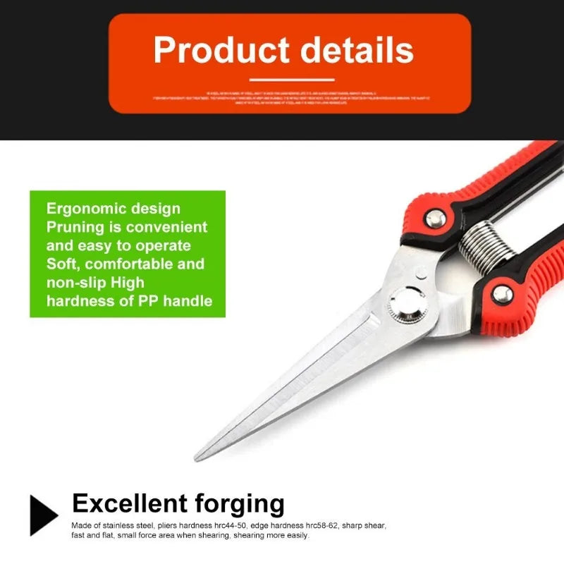 Anti-Slip Stainless Steel Pruning Shears | Garden Cutting Tool Pruning Shears Axl