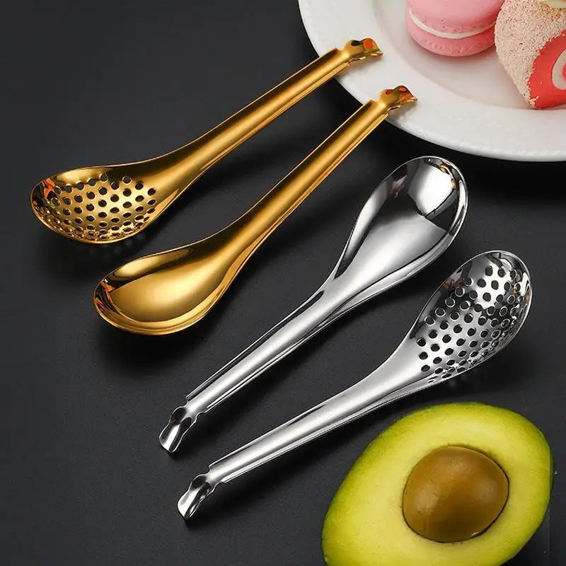 Stainless Steel Slotted Spoon – Caviar, Sauce & Filter Spoon Slotted Filter Spoon Axl