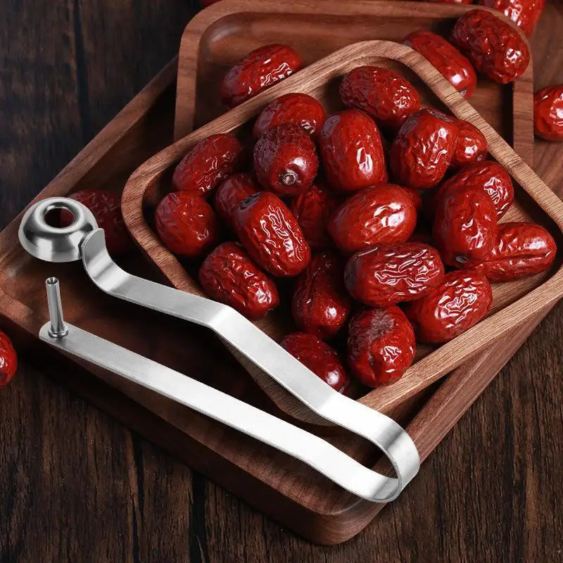 Stainless Steel Cherry Pitter & Fruit Corer – Dates & Apples Fruit Corer Tool Axl
