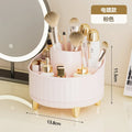 360° Rotating Makeup Organizer – 7-Compartment Brush Holder Makeup Organizer Axl Pink