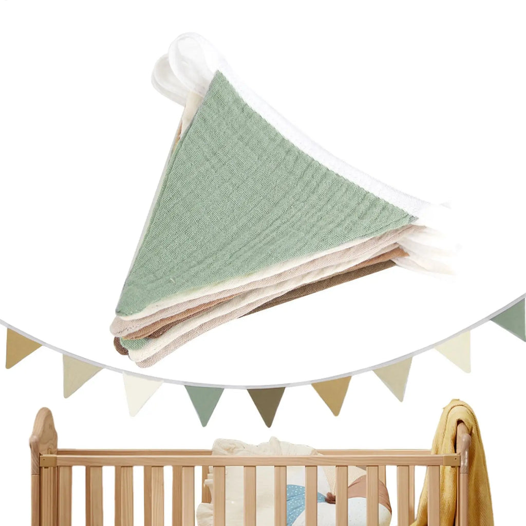 Colorful Triangle Bunting Banner – Washable Cotton Garland Party Banner Garland Axl