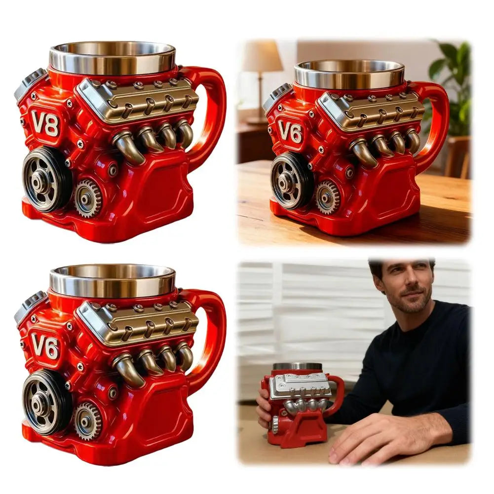 V12 Engine Coffee Mug 200ml | Unique Car Enthusiast Gift Novelty Coffee Mug Axl