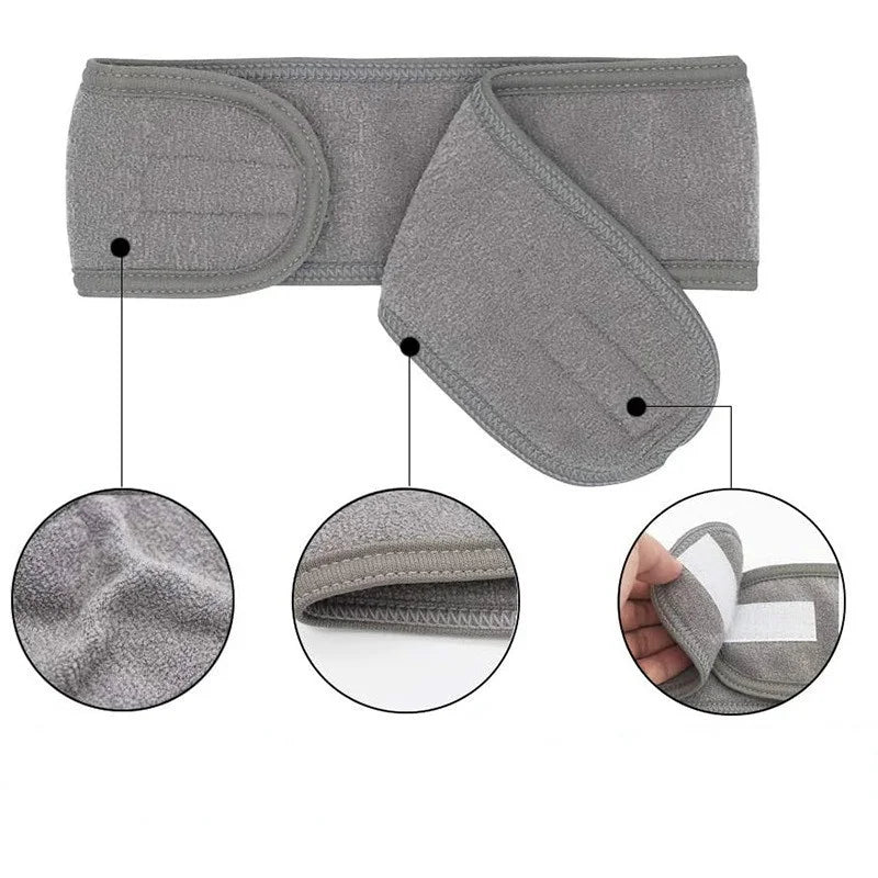 Adjustable Microfiber Spa Headband – Makeup & Shower Hair Wrap Spa Hair Headband Axl