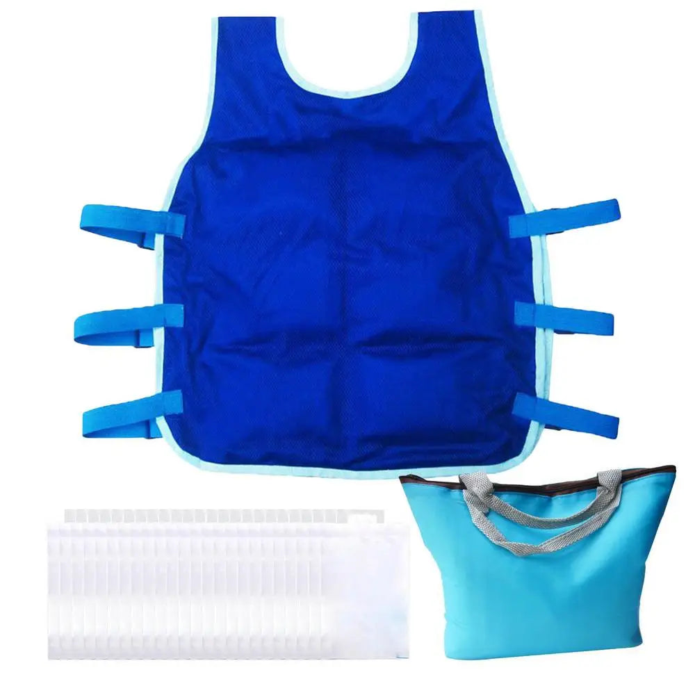 Ice Cooling Vest with 12 Ice Packs – Adjustable for Men & Women Ice Cooling Vest Axl type C