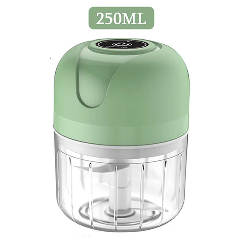 BALASHOV Mini Electric Garlic Chopper – USB Food Chopper 250ml Electric Food Chopper Axl Green 250ML
