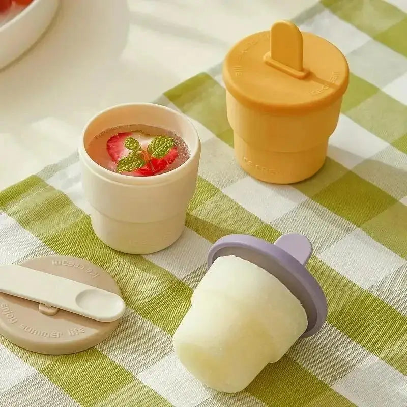 DIY Popsicle & Ice Cream Silicone Mold – Ice Cube Cup Maker Ice Cream Mold Axl