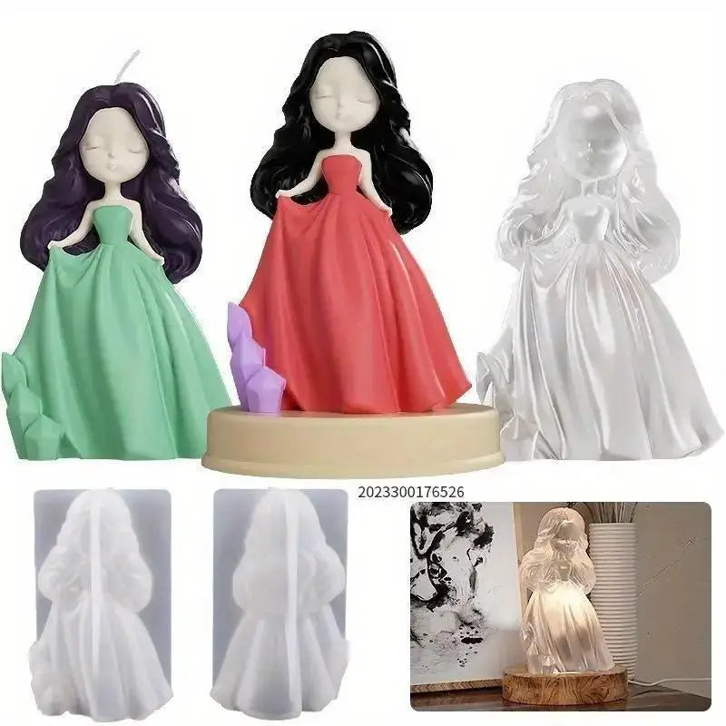 3D Princess Silicone Mold – Resin, Candle & Soap Craft Mould Silicone Craft Mold Axl