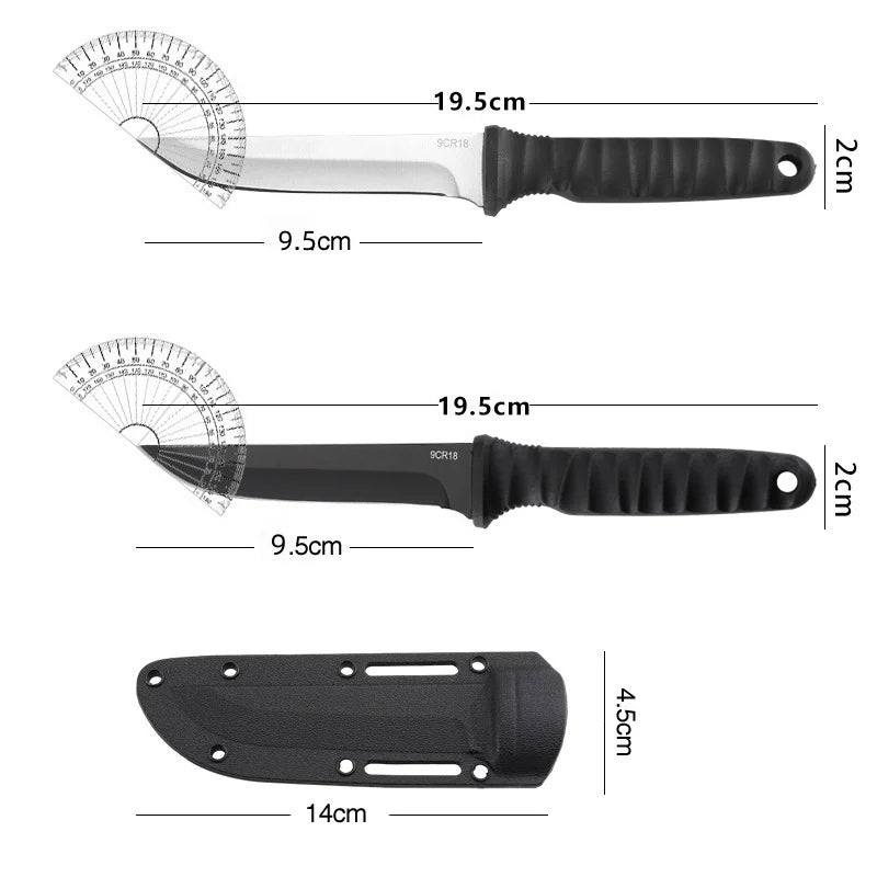 Fixed Blade Knife – Stainless Steel Camping Utility Knife & Sheath Fixed Blade Knife Axl
