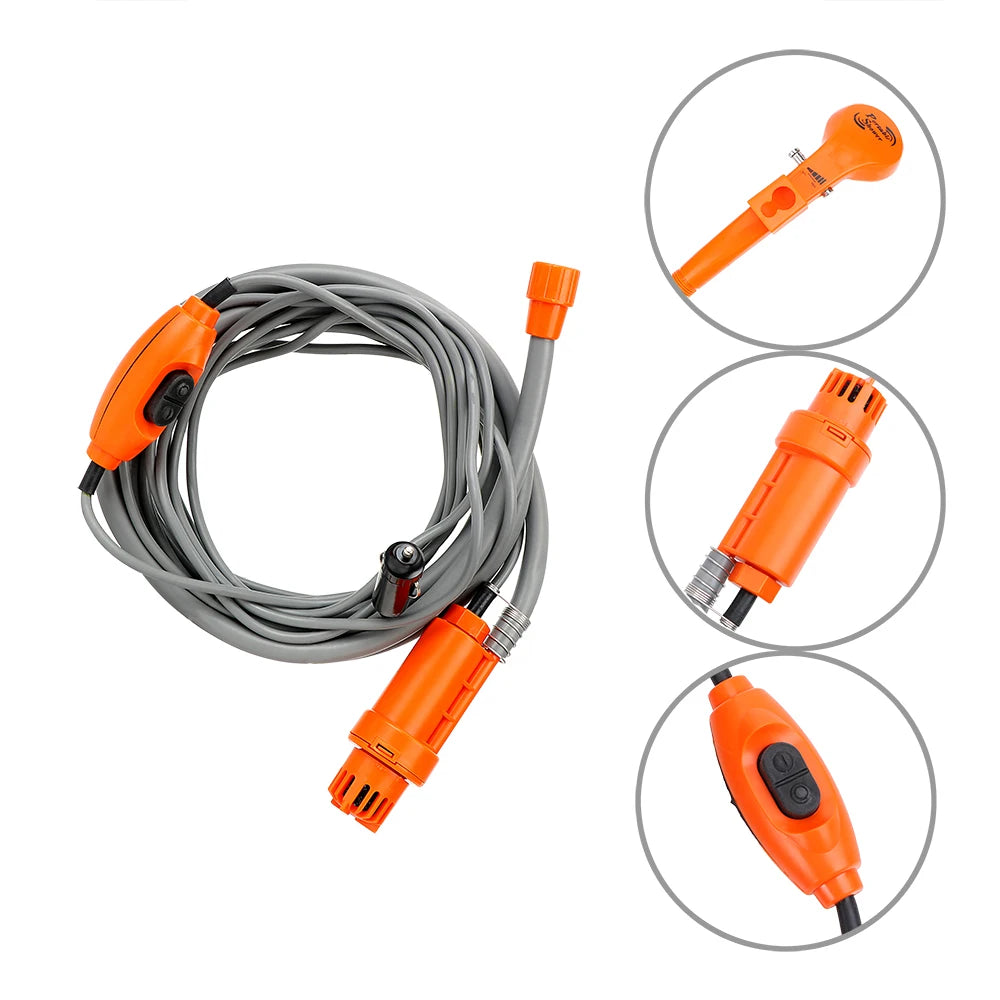 Portable 12V Car Shower Pump – Camping & Outdoor Travel Wash Car Shower Pump Axl