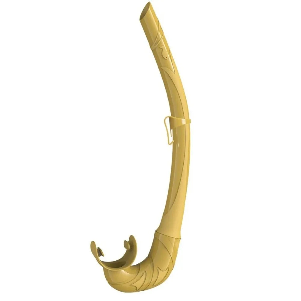 Soft Silicone Diving Snorkel – Arc-Bite Freediving Snorkel Diving Snorkel Axl Yellow