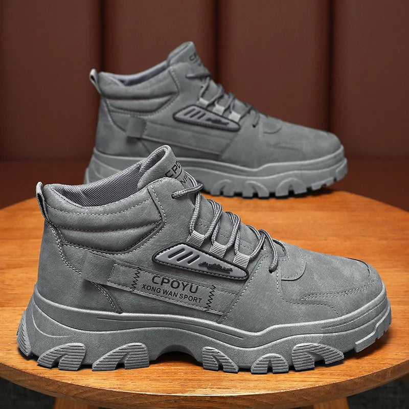 Men's Anti-Slip Winter Ankle Boots – Outdoor Sport Lace-Up Men's Ankle Boots Axl