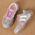 UXST Women's Rhinestone Platform Sneakers – Vulcanized Casual Platform Sneakers Axl Pink 36