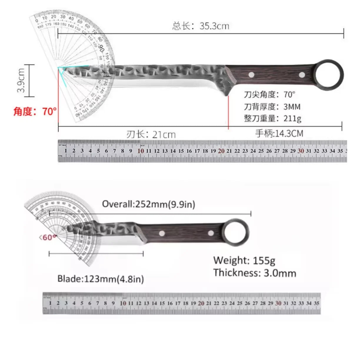 Handmade Forged Boning Knife – Sharp Stainless Steel Kitchen Kitchen Boning Knife Axl