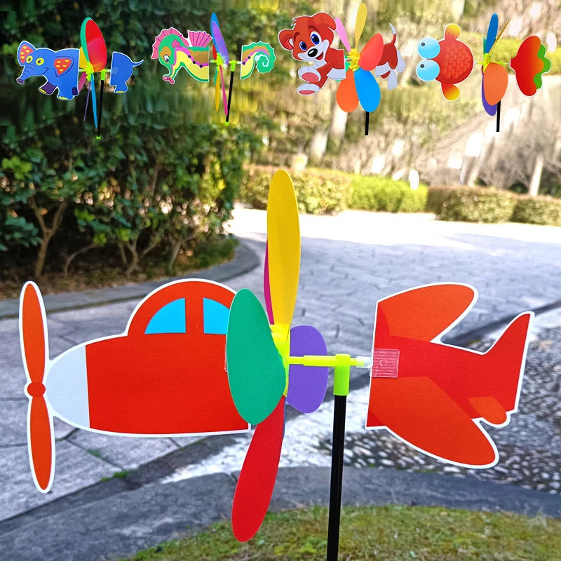 3D Animal Cartoon Windmill Toy – Kids DIY Decoration Set Kids Windmill Toy Axl