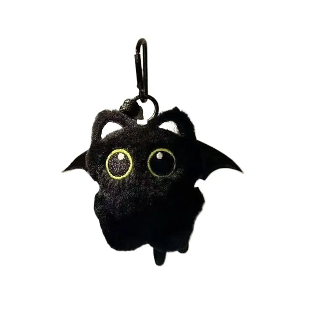 Plush Black Cat Keychain – Cute Bag Charm & Car Keyring Gift Plush Keychain Charm Axl C