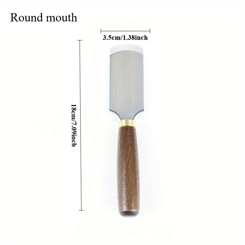 Sandalwood Leather Cutting Knife – D2 Steel DIY Leathercraft Tool Leather Craft Knife Axl Round mouth