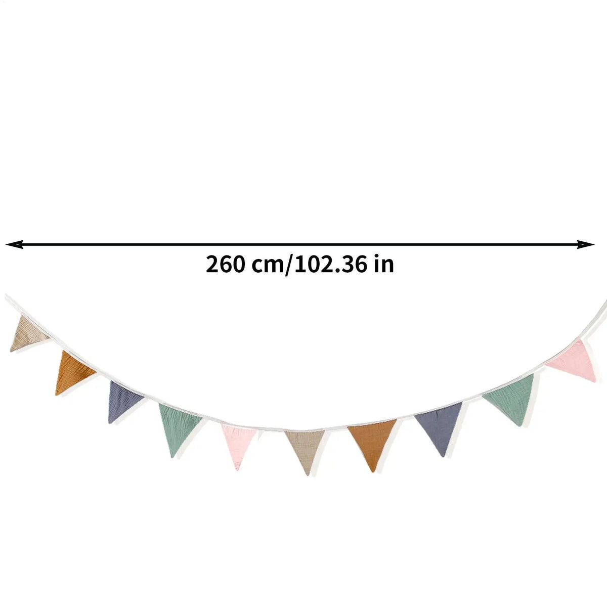 Colorful Triangle Bunting Banner – Washable Cotton Garland Party Banner Garland Axl