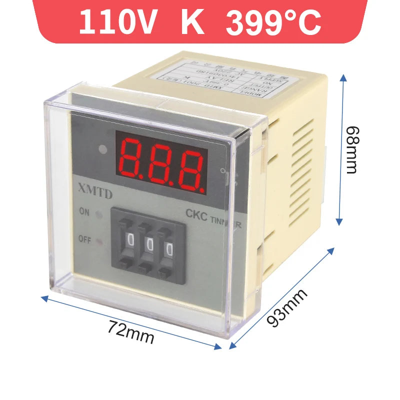 XMTD-2001 PID Digital Temperature Controller K/E/PT100 0-999℃ Temperature Controller Axl 110V K 399