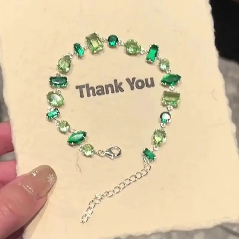 Colorful Crystal Zirconia Bracelet – Korean Style Women's Jewelry Fashion Bracelet Axl