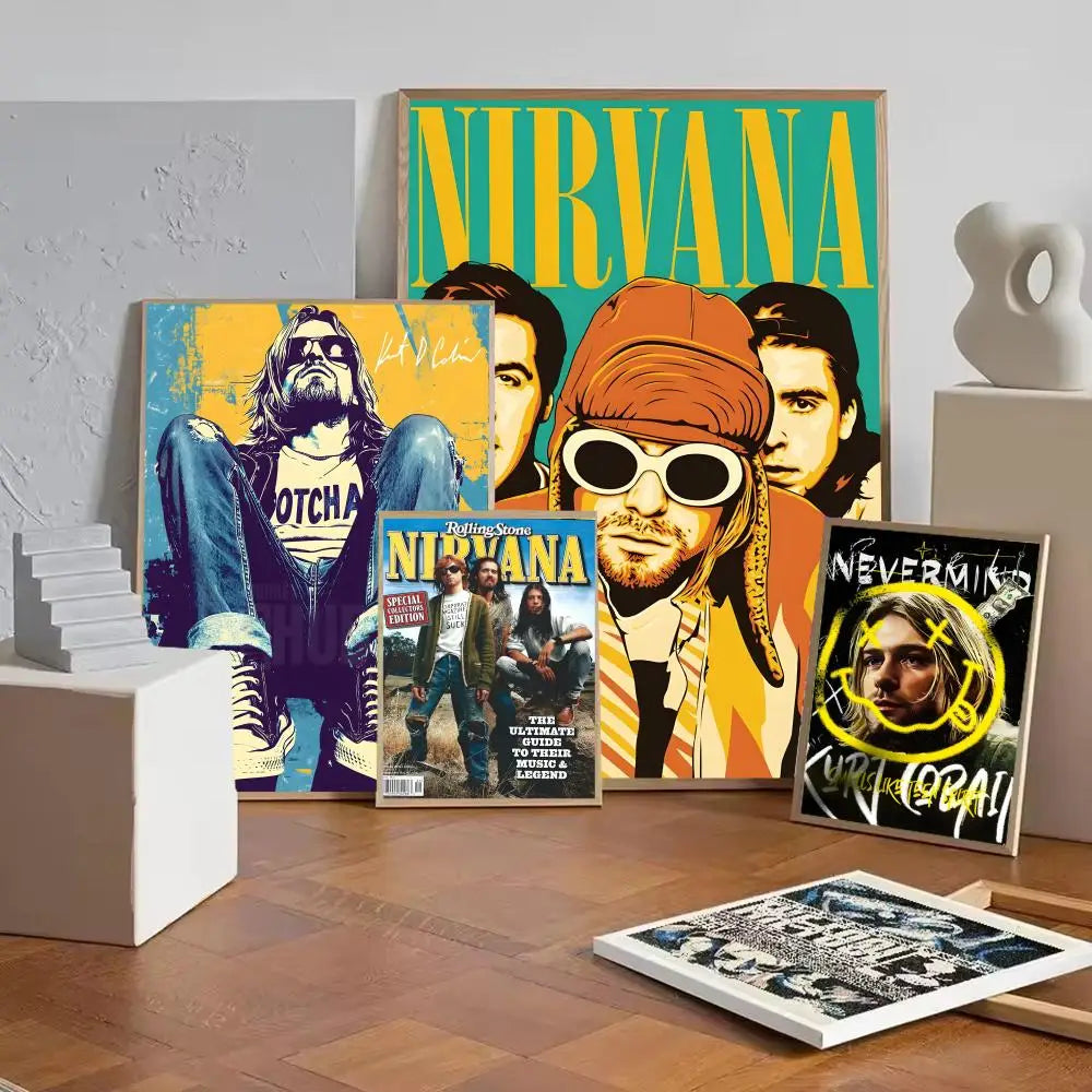 Nirvana Band Poster Removable Wall Sticker – HD Music Decal Wall Poster Sticker Axl