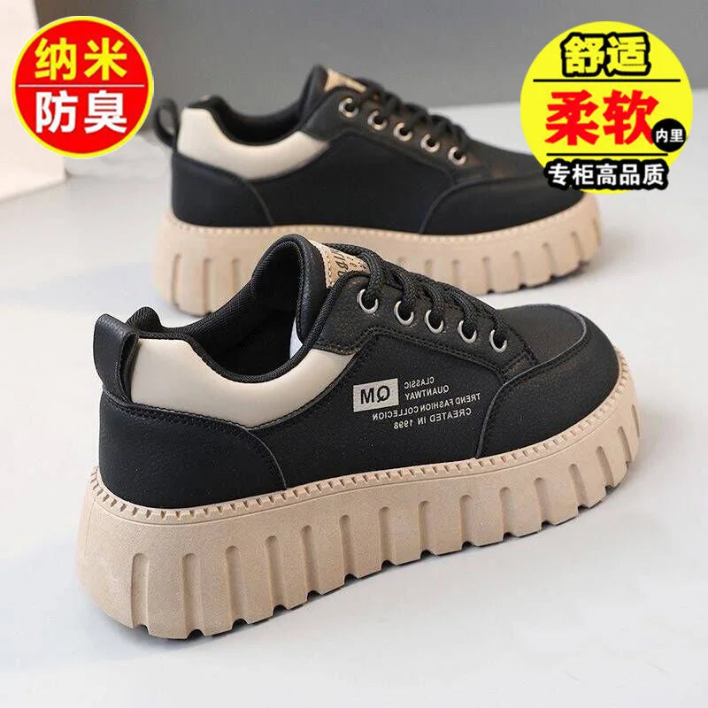 Women's Height Increasing White Sneakers | Anti-Slip Casual Women's Sneakers Axl