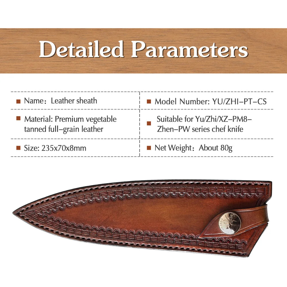XINZUO Full-Grain Leather Knife Sheath | Chef & Utility Cover Leather Knife Sheath Axl Leather sheath 01 China Mainland