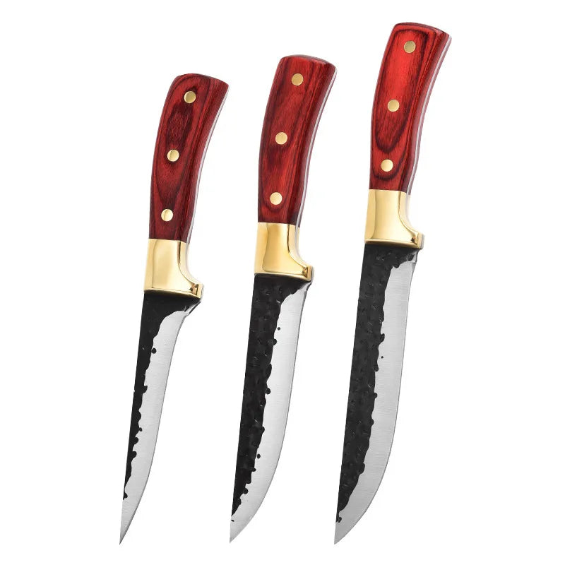 3-Piece Forged Stainless Steel Kitchen Knife Set | Chef & Boning Kitchen Knife Set Axl