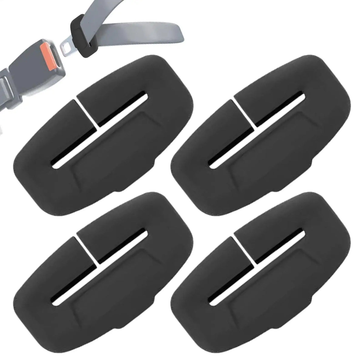 Silicone Seat Belt Buckle Protector Cover – 4-Pack Universal Seat Belt Accessory Axl