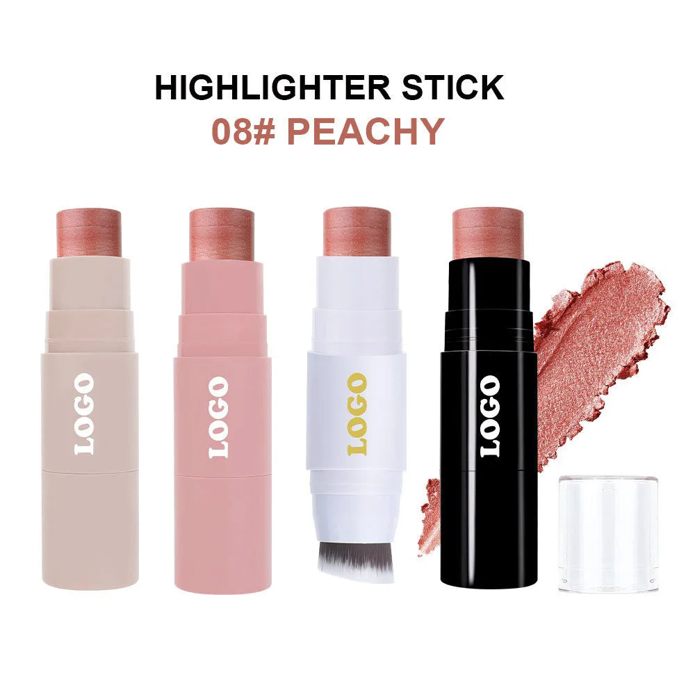 Double-Sided Blush Stick with Brush – Brightening Blusher Blush Stick Axl Highlighter 08 50pcs with logo