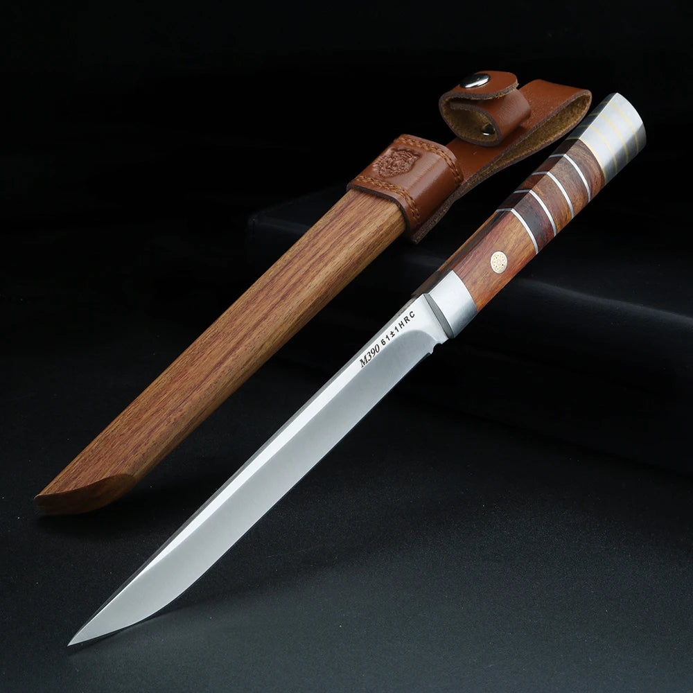 XUAN FENG D2 Steel Chef Knife – Sharp Wood Handle Meat Knife Chef Kitchen Knife Axl