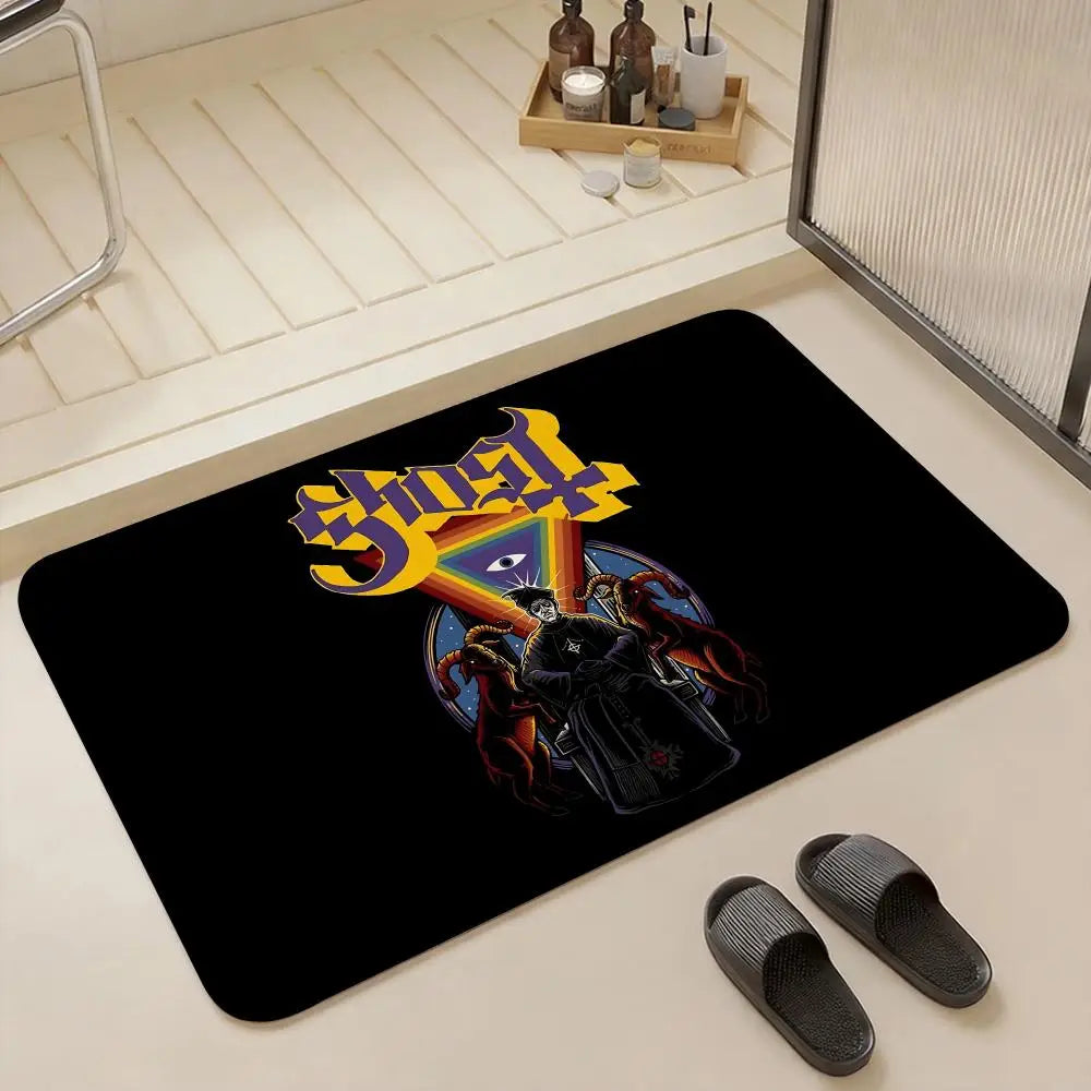 Ghost Character Flannel Floor Mat – Non-Slip Soft Plush Rug Flannel Floor Mat Axl