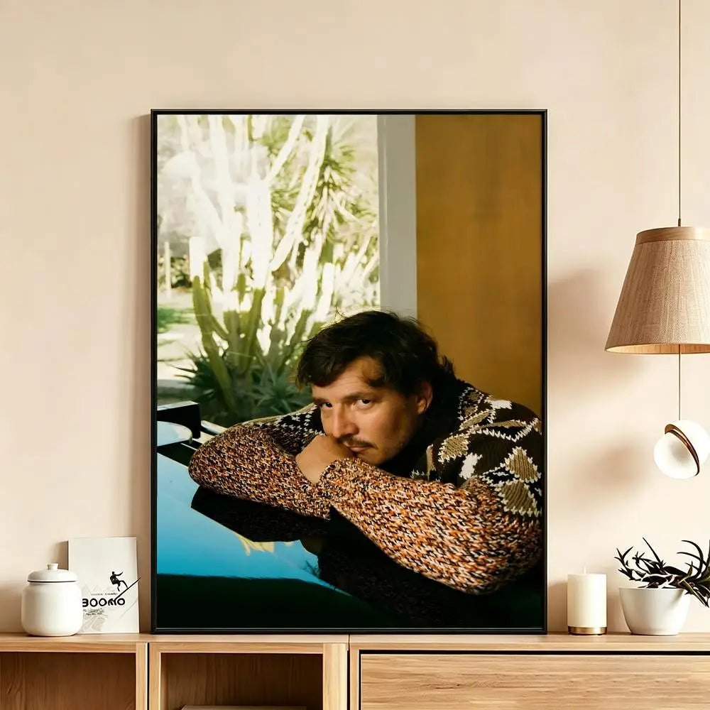 Pedro Pascal HD Wall Poster – Waterproof Sticky Art Print Wall Art Poster Axl White2 21X30cmNoframe