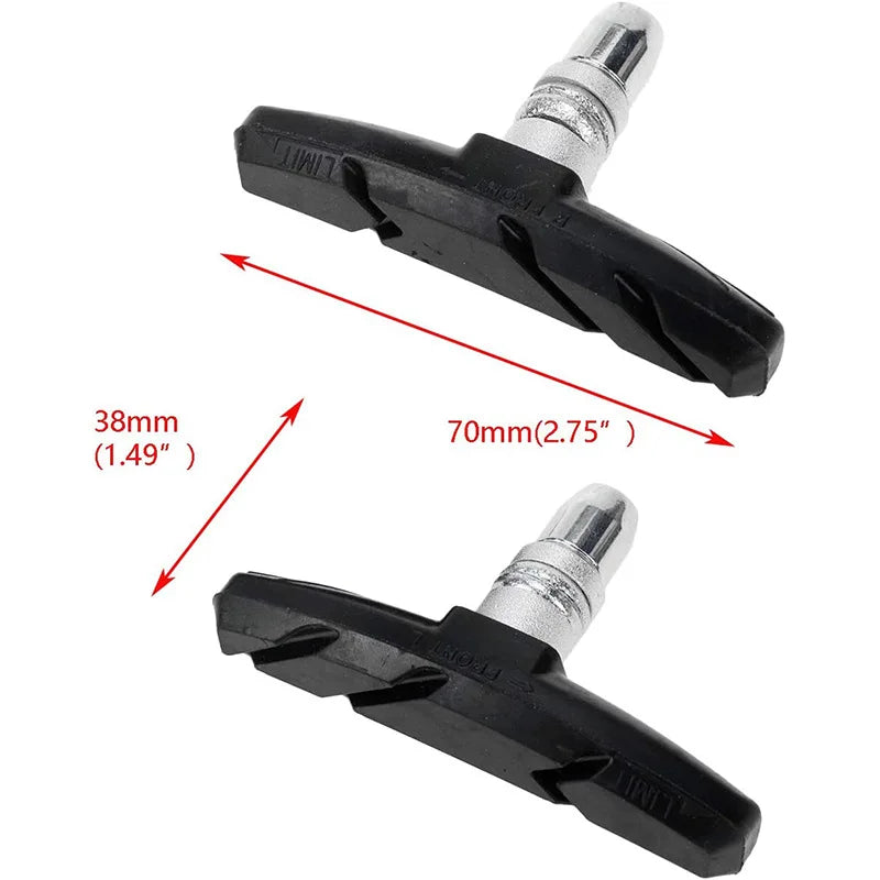 Bicycle V-Brake Rubber Pads 1 Pair – Silent & Long-Lasting Bicycle Brake Pads Axl