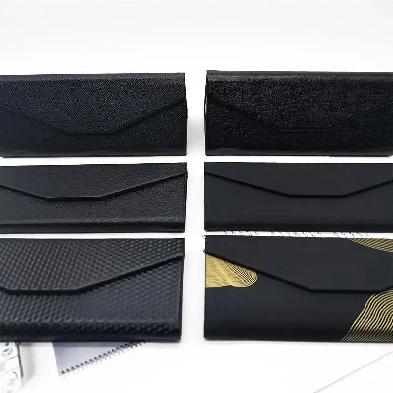 Foldable Triangle Eyeglass Case – Waterproof PU Leather Eyeglass Case Axl
