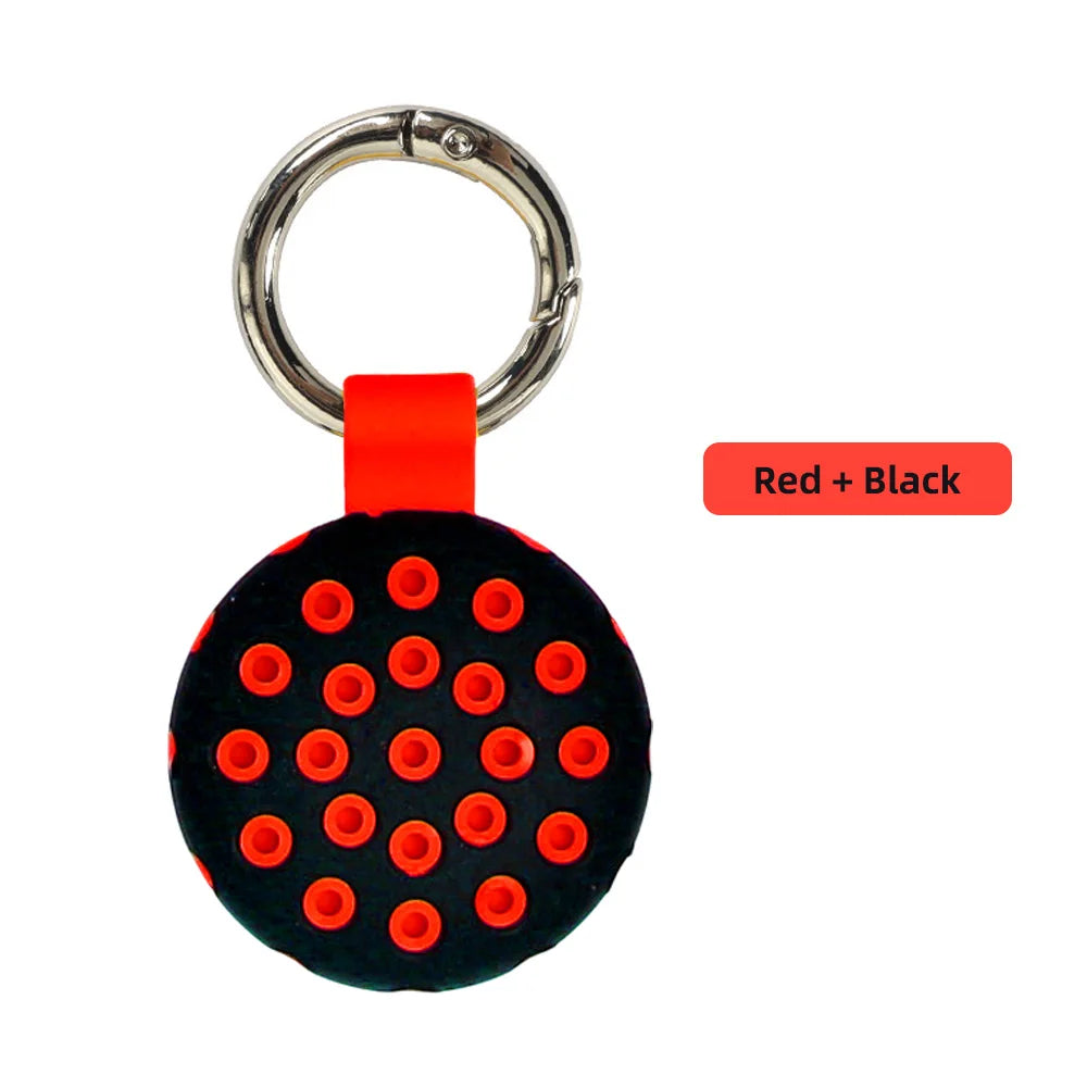 Silicone AirTag Case with Keychain – Pet Collar & Key Holder AirTag Silicone Case Axl Red