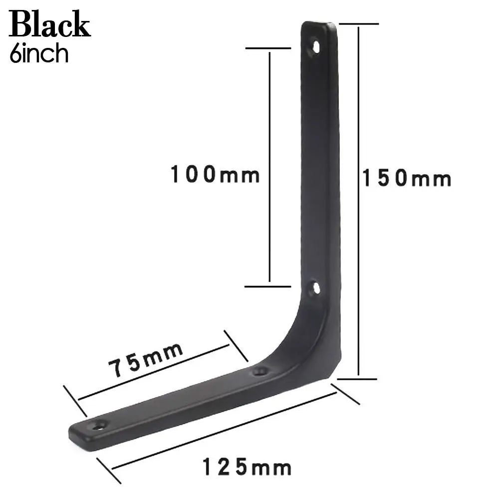 Steel Triangle Shelf Bracket – Wall Mounted Angle Support Shelf Bracket Axl Black-6inch