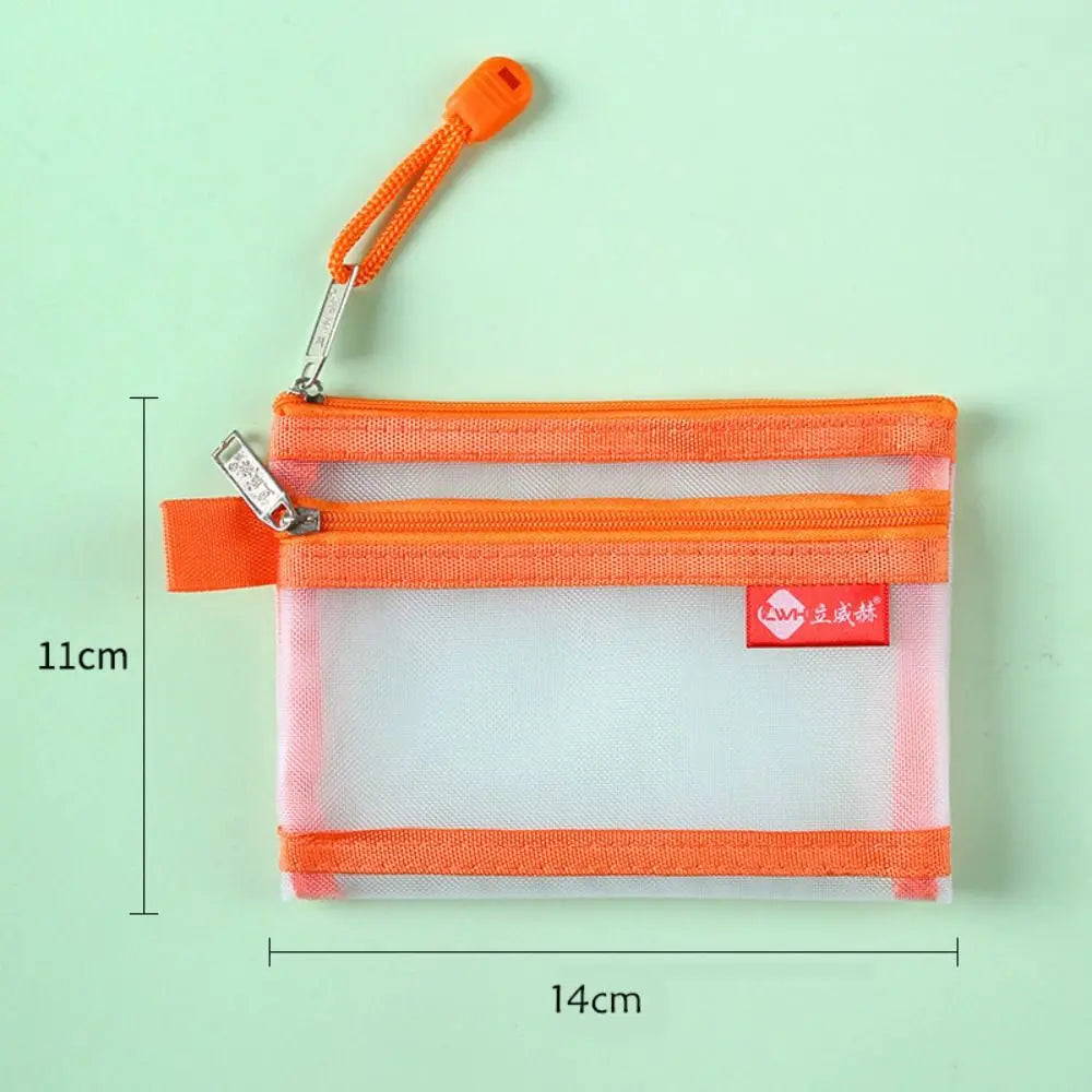 Portable Denim Coin Pouch – Card, Cable & Earphone Organizer Coin & Organizer Pouch Axl orange