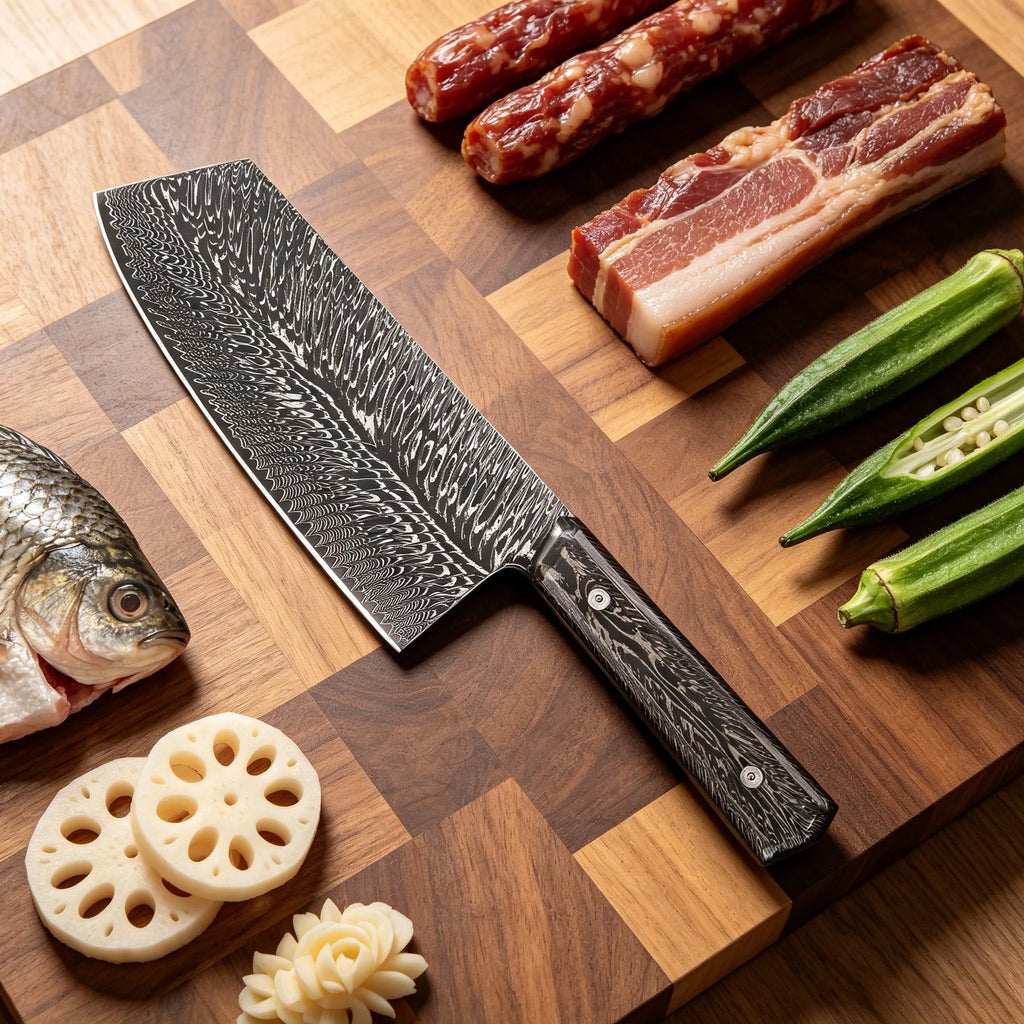 Damascus Steel Chef Knife – Sharp Multipurpose Kitchen Knife Damascus Chef Knife Axl Kitchen Knife