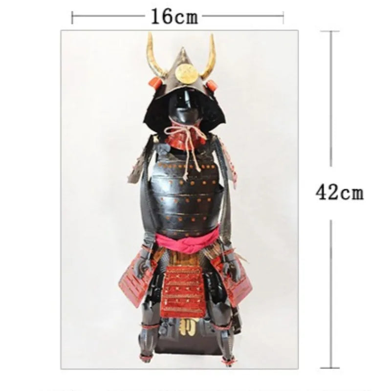 Samurai Figurine – Retro Iron Miniature Sculpture Home Decor Decorative Figurine Axl 16X12X42CM