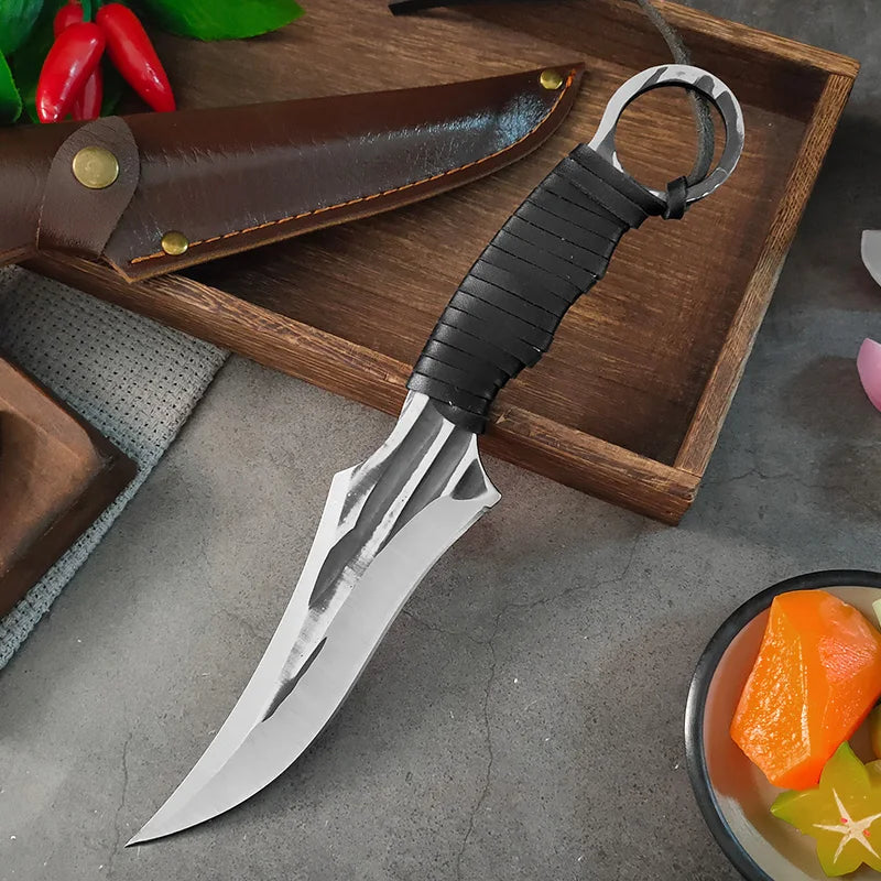 InLeung Hand-Forged Chef Knife & Meat Cleaver | 5Cr15Mov Steel Chef Knife Cleaver Axl