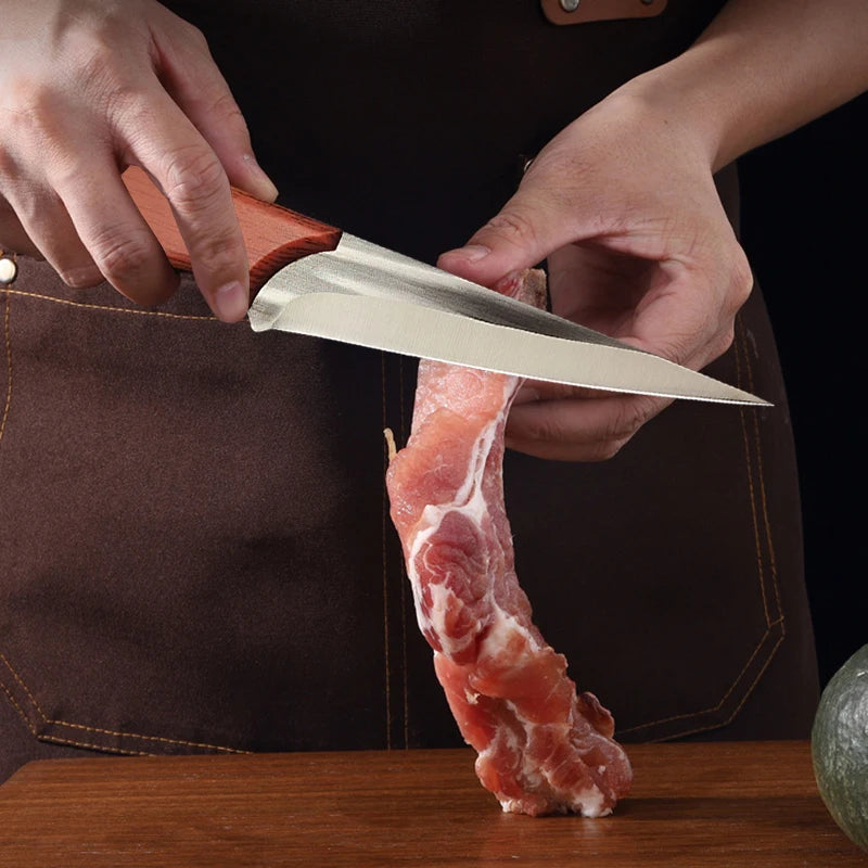 Stainless Steel Boning Knife with Sheath | 14.5cm Sharp Blade Boning Knife Axl