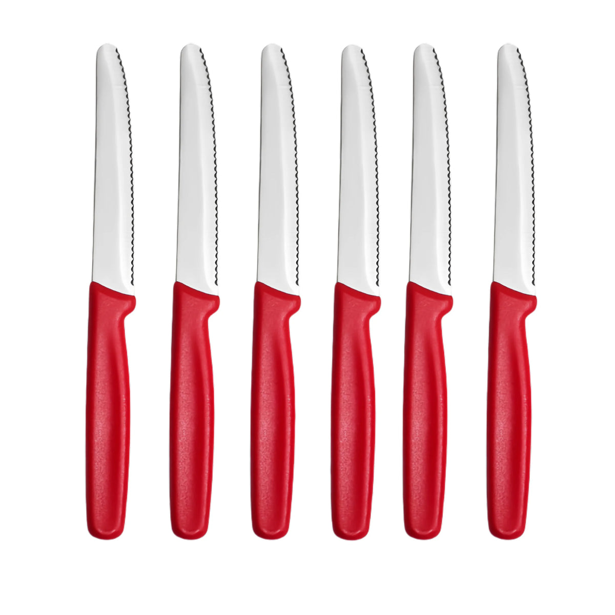 Serrated Stainless Steel Knives – Fruit, Bread & Steak Set Serrated Kitchen Knives Axl 6pcs B