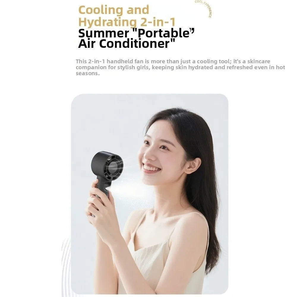 USB Rechargeable Handheld Misting Fan – 4 Speeds | Mini Spray Handheld Misting Fan Axl