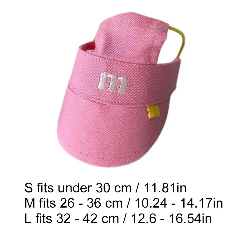 Dog Canvas Baseball Cap with Ear Holes – Sun Visor for Small Dogs Dog Sun Visor Cap Axl