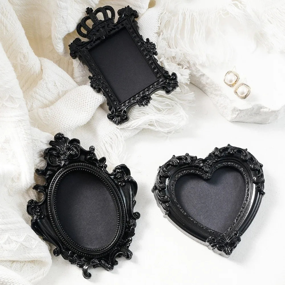 Resin Baroque Mini Picture Frames – Ornate Vintage Wall Décor Decorative Picture Frame Axl