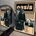 Oasis Classics Self-Adhesive Music Poster | Wall Art Sticker Wall Art Poster Axl Black10 30X40cmNoframe