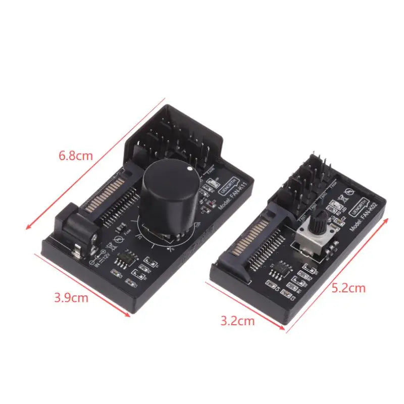 PWM Fan Speed Controller – 4 & 6-Way 4Pin Fan Hub SATA/DC Fan Speed Controller Axl