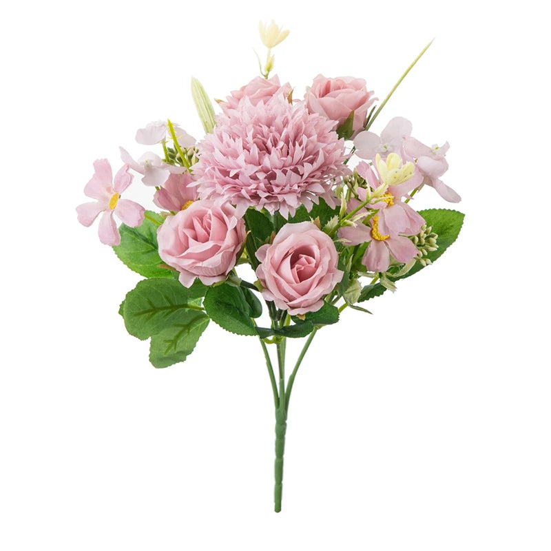 Silk Rose Artificial Flowers – Wedding Wreaths & Bridal Bouquets Artificial Silk Flowers Axl Pink 3 pcs